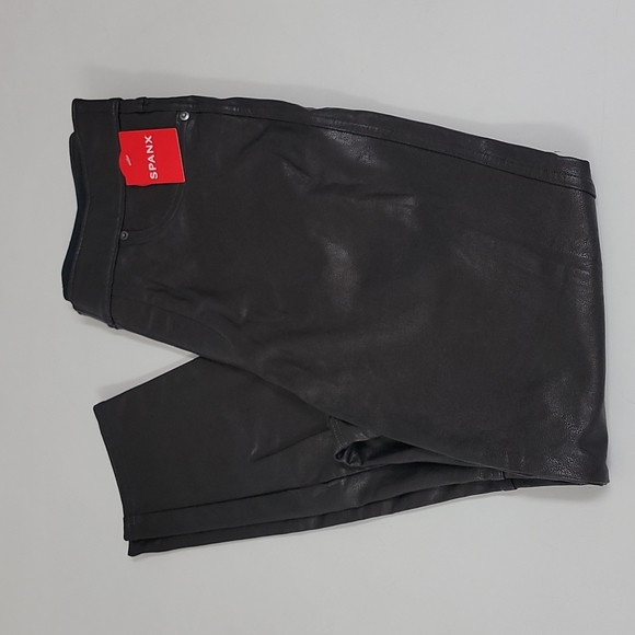 Spanx Leather-Like Ankle Skinny Pant - Picture 2 of 13